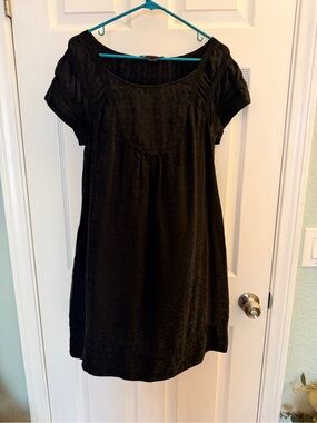 Marc By Marc Jacobs Black Short Sleeve Mini Dress, Babydoll Dress